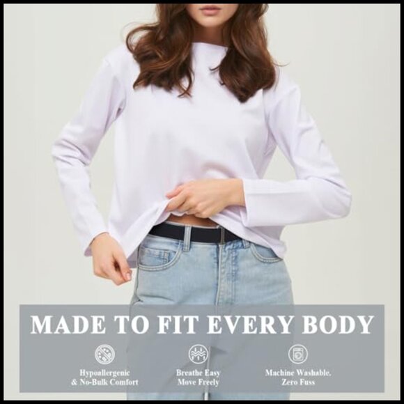 No-Show Crop Band Belt, Adjustable Tuck Band for T-Shirts & Sweaters main image 5